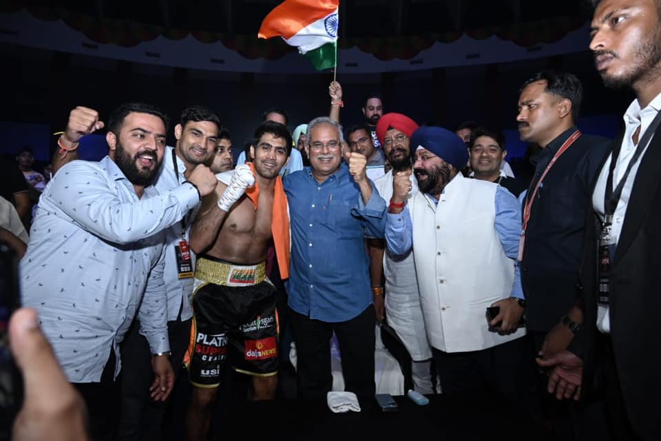 Professional boxing will become a way to develop Chhattisgarh into Khelgarh: Chief Minister Bhupesh Baghel. 1 299923264 614217203394324 2263508695497031772 n