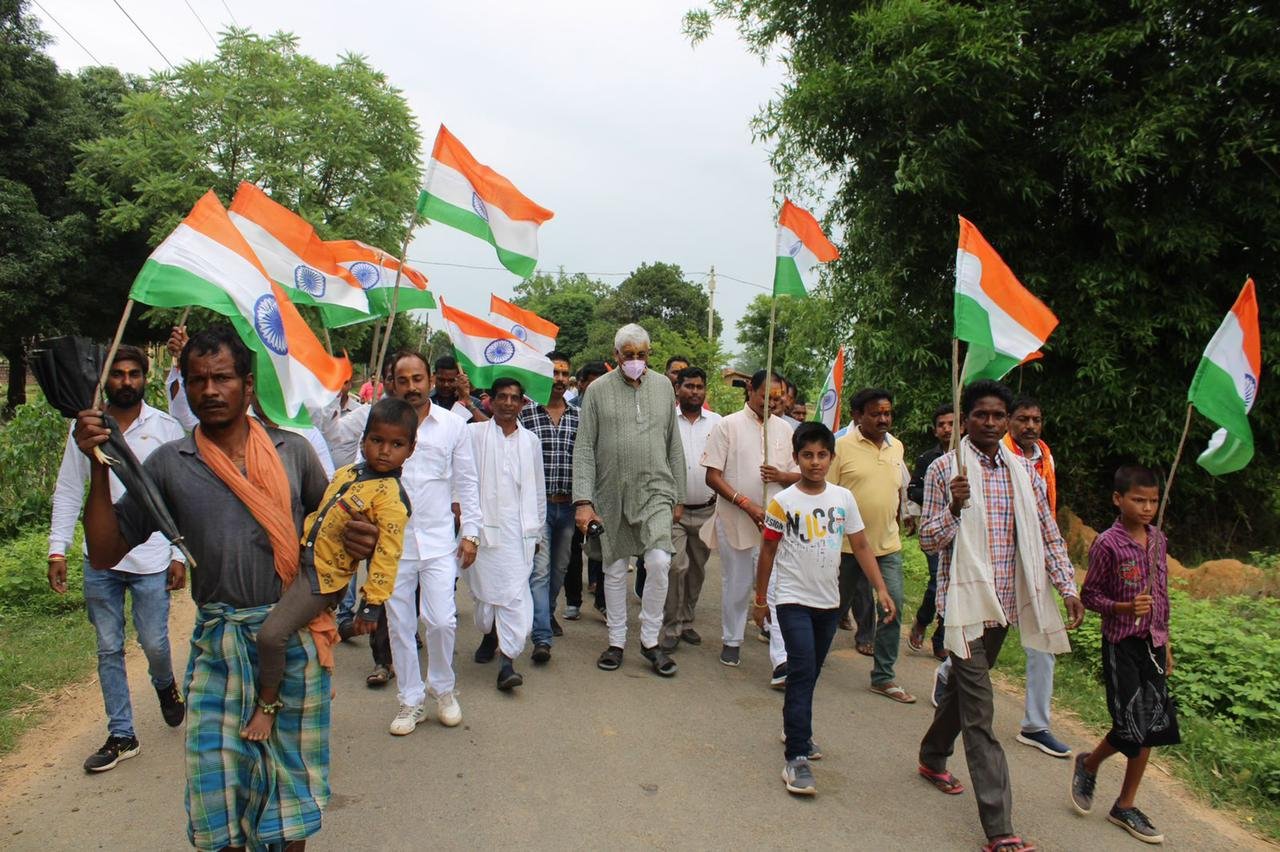 Health Min TS Singh Deo kicked off ‘Azadi Gaurav’ foot march from Udaipur 1 IMG 20220809 WA0060
