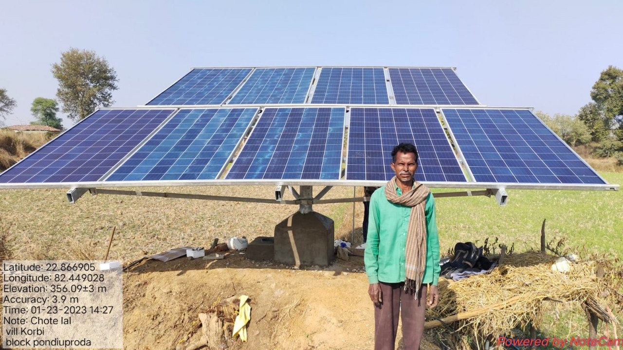 CM Baghel's promise fulfilled: Solar pump installed in Chhotu's farm 1 WhatsApp Image 2023 02 02 at 16.33.48