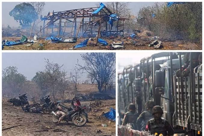 म्यांमार में सेना ने लोगों पर हवाई हमले कर बरसाए बम, बच्चों और महिलाओं समेत 100 की मौत 1 images 2023 04 12T084933.328