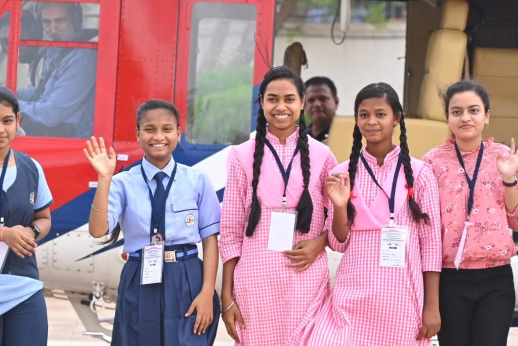 Celebrating Success: Helicopter Joyride reward for 89 board topper students, including those belonging to special backward tribal communities 2 IMG 20230610 WA0018