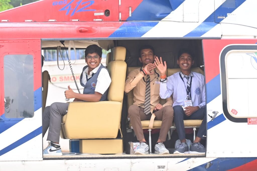 Celebrating Success: Helicopter Joyride reward for 89 board topper students, including those belonging to special backward tribal communities 3 IMG 20230610 WA0019