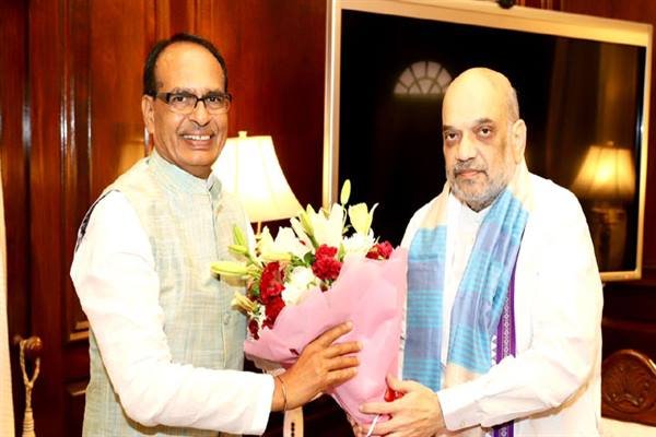 मुख्यमंत्री श्री चौहान ने केन्द्रीय गृह मंत्री श्री शाह से नई दिल्ली में की भेंट 1 TN5 Bhopal140623101137