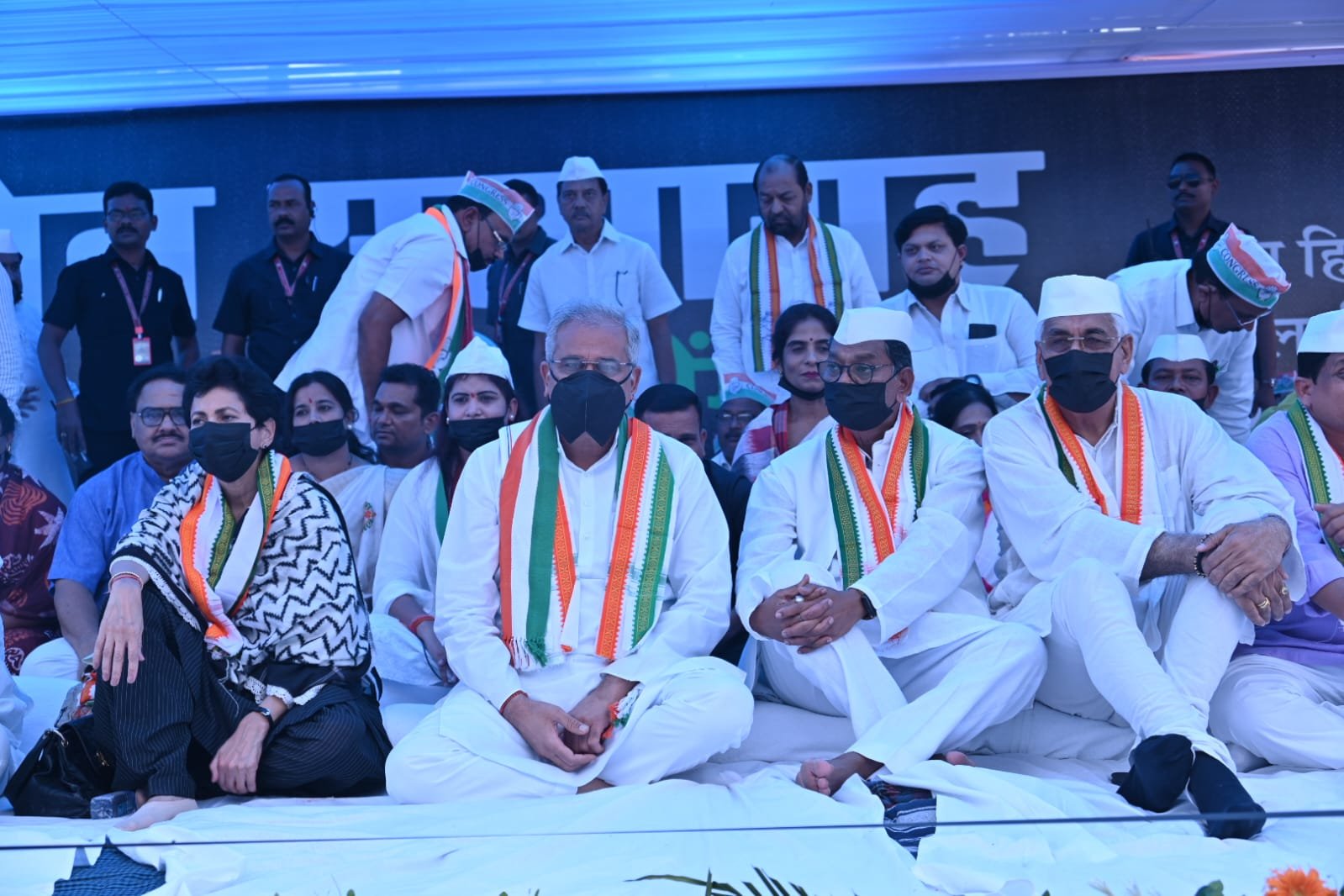 Chief Minister Bhupesh Baghel leads silent protest in Chhattisgarh to show solidarity with Rahul Gandhi 1 IMG 20230712 WA0034