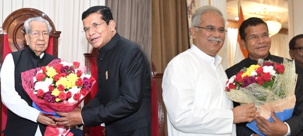 Mohan Markam sworn in as Minister, Governor Harichandan administers oath at Raj Bhavan 2 WhatsApp Image 2023 07 14 at 13.13.48 1