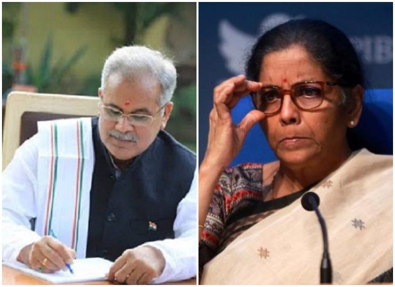 Chhattisgarh CM urges union finance min for exemption of 12 per cent GST on PG and hostel rents 1 Bhupesh Baghel and nirmala sitharaman