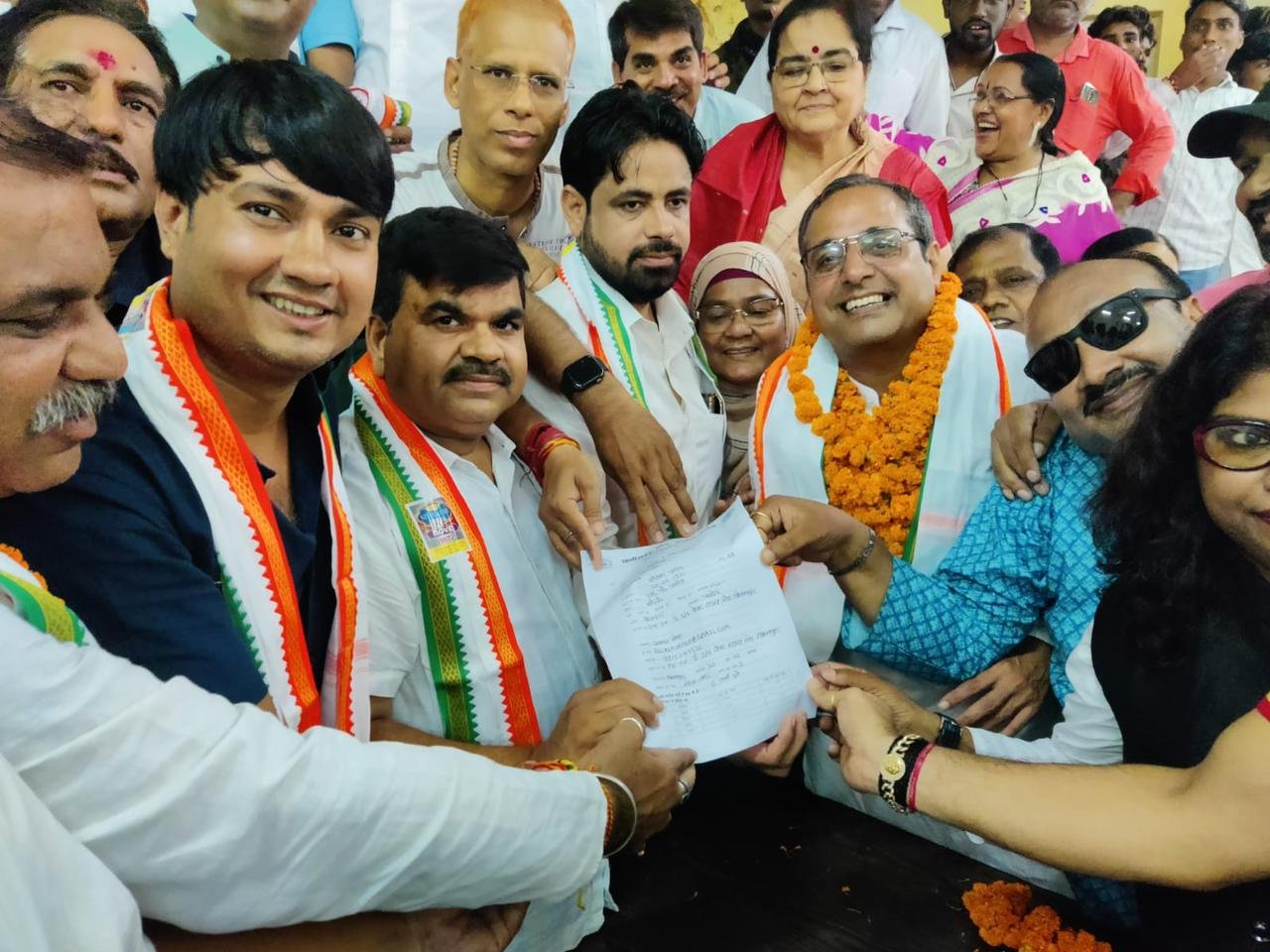 Shailesh Pandey presents claim for Bilaspur Assembly seat 1 IMG 20230821 WA0018 1