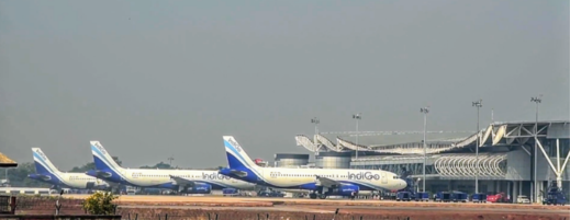 IndiGo aircraft at Raipur Airport Apron