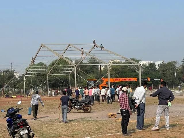 नए मुख्यमंत्री के शपथ ग्रहण की तैयारियां पुलिस ग्राउंड में शुरू 1 images 2023 12 11T180952.942