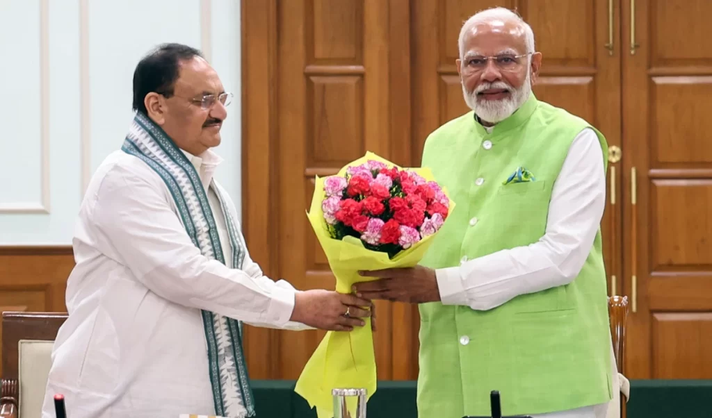 रविवार को प्रधानमंत्री पद की शपथ लेगें नरेन्द्र मोदी 1 modi nadda large 1311 8 1024x602 1