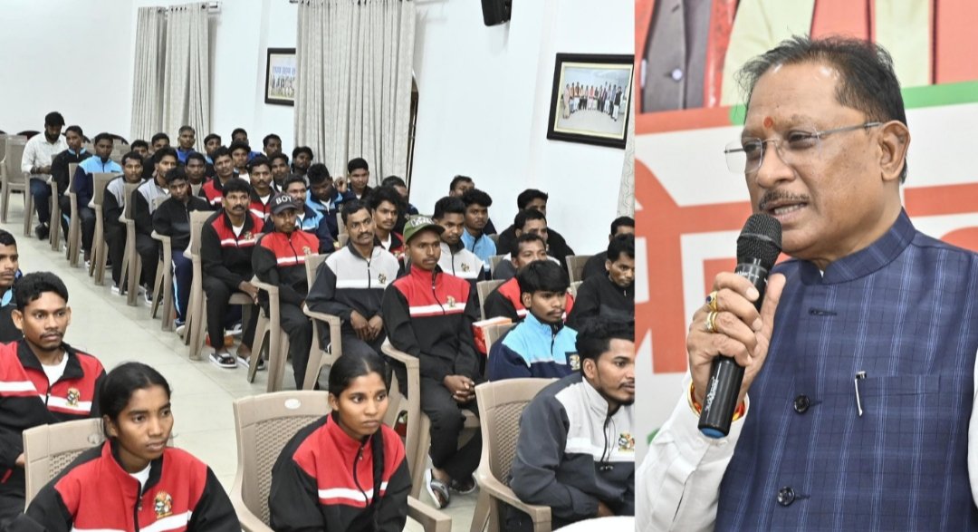 "राजधानी पहुंचे बस्तर के युवा बोले– बदलना है अपना भविष्य, मुख्यमंत्री साय का बड़ा ऐलान– मार्च 2026 तक नक्सलवाद का होगा अंत, ‘नियद नेल्ला नार’ से जागी नई उम्मीद" 1 IMG 20250620 153625