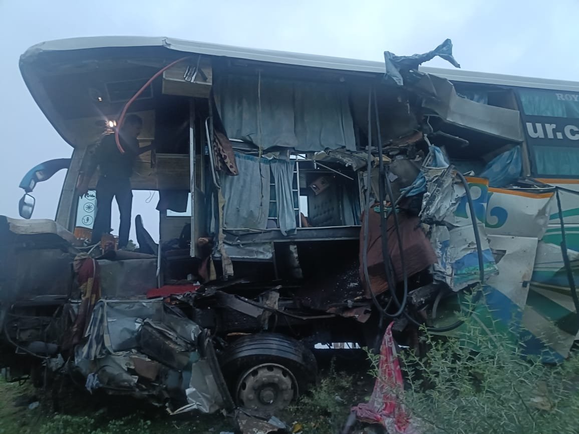 Three die, six injured in Raipur bus-Hywa collision 1 IMG 20250701 WA0010 1