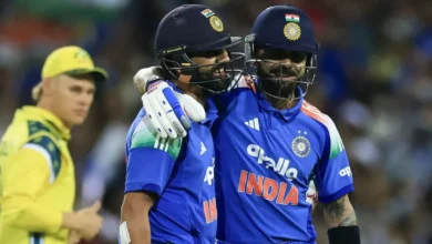 IND vs AUS: रोहित-कोहली की तूफानी जोड़ी का धमाका, भारत ने ऑस्ट्रेलिया को 9 विकेट से रौंदा! 5 Ro KO 1761388014042