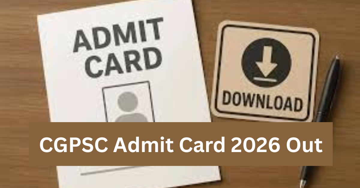 CGPSC Admit Card 2026 Out