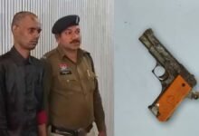 Man with pistol, magazine arrested in Pandri; murder accused held 7 IMG 20260216 171008