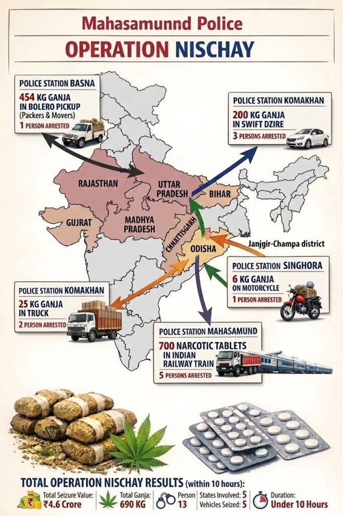 Mahasamund police seize narcotics worth ₹4.61 crore in 10-hour crackdown 2 1003669825