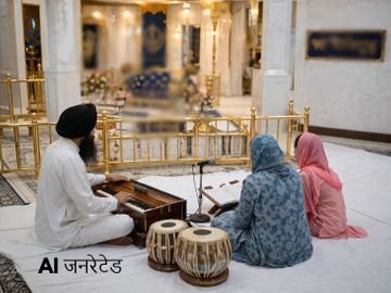 AI से अश्लील फोटो बनाकर 20 लाख की वसूली: गुरुद्वारे का रागी फरार, कारोबारी की पत्नी-बेटी को किया ब्लैकमेल; अब 20 करोड़ की डिमांड 1 sikh prayer gathering in ornate gurdwara 1775633898