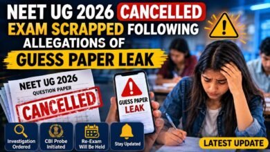 NEET UG 2026 Cancelled Exam Scrapped 1