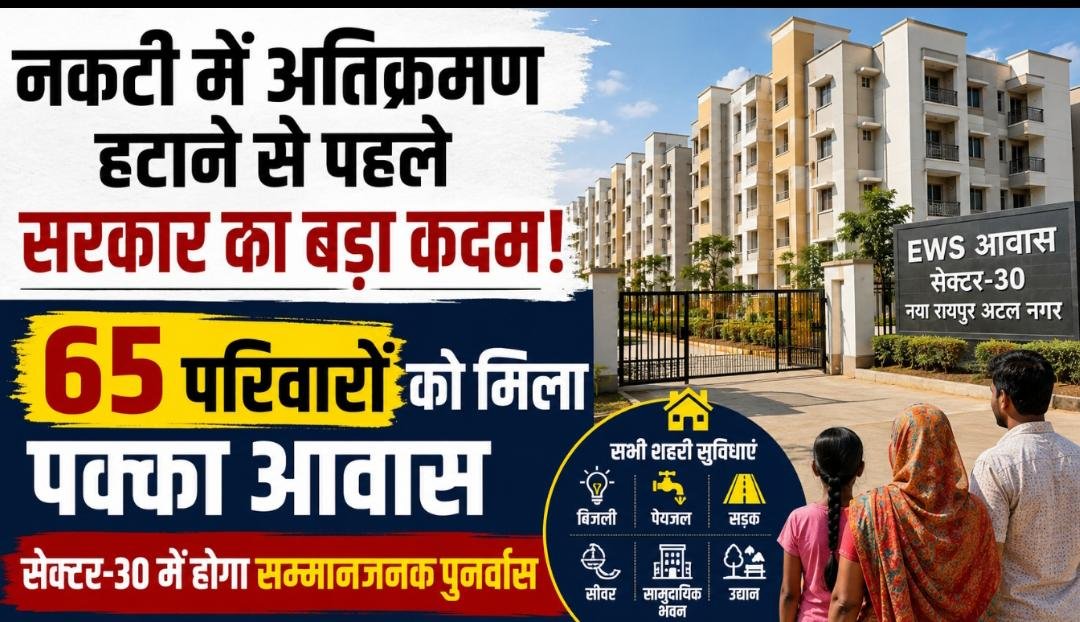 नकटी में अतिक्रमण हटाने से पहले सरकार का बड़ा कदम: 65 परिवारों को मिला पक्का आवास, सेक्टर-30 में होगा पुनर्वास 1 IMG 20260701 WA0069