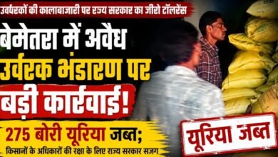 खाद की कालाबाजारी पर सरकार का एक्शन: बेमेतरा में 275 बोरी यूरिया जब्त, माफियाओं में मचा हड़कंप 3 IMG 20260704 WA00551