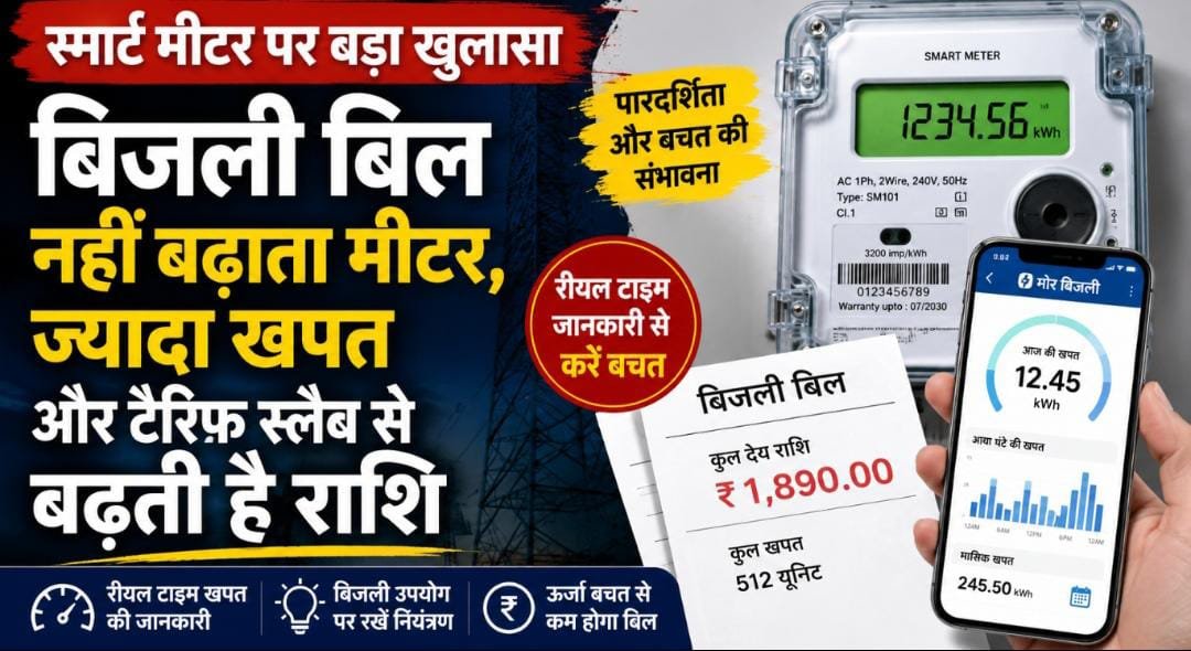 बिजली बिल बढ़ने पर मचा भ्रम: विभाग ने बताया- स्मार्ट मीटर नहीं, ज्यादा यूनिट खर्च होने से बढ़ता है बिल 1 IMG 20260716 WA0036