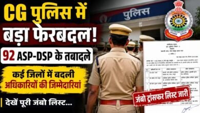 CG Police Transfer: राज्य पुलिस सेवा में बड़ा फेरबदल, 92 ASP-DSP अधिकारियों के तबादले, कई जिलों में बदली जिम्मेदारियां 4 IMG 20260720 WA0013
