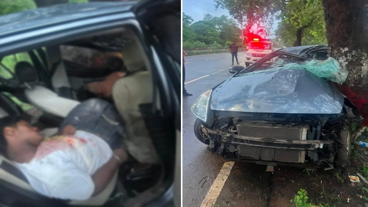BREAKING: सेंट्रल एवेन्यू पर दर्दनाक हादसा, तेज रफ्तार कार पेड़ से भिड़ी; दो युवकों ने तोड़ा दम 1 bhilai accident 1