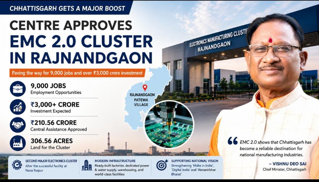 Centre Approves ₹432-Crore Electronics Cluster in Chhattisgarh’s Rajnandgaon 1 IMG 20260808 WA0006