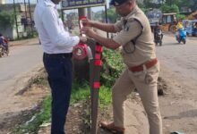 Raigarh Police Install Reflective Radium at Accident Blackspots to Boost Road Safety 8 IMG 20260814 WA0019