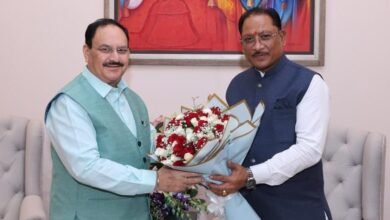 CG विष्णु देव साय ने केंद्रीय स्वास्थ्य मंत्री जे.पी. नड्डा से की सौजन्य भेंट : छत्तीसगढ़ में स्वास्थ्य सेवाओं के विस्तार और सुदृढ़ीकरण को लेकर हुई चर्चा 5 IMG 20260822 WA0002