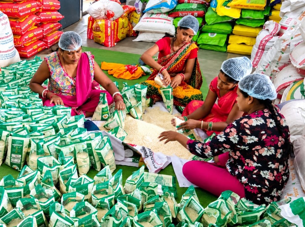 विष्णुभोग चावल से जीपीएम को नई पहचान: 1500 किसान 600 एकड़ में कर रहे खेती, महिलाओं ने 2 टन चावल बेचकर कमाया 1 लाख 1 IMG 20260823 WA0037