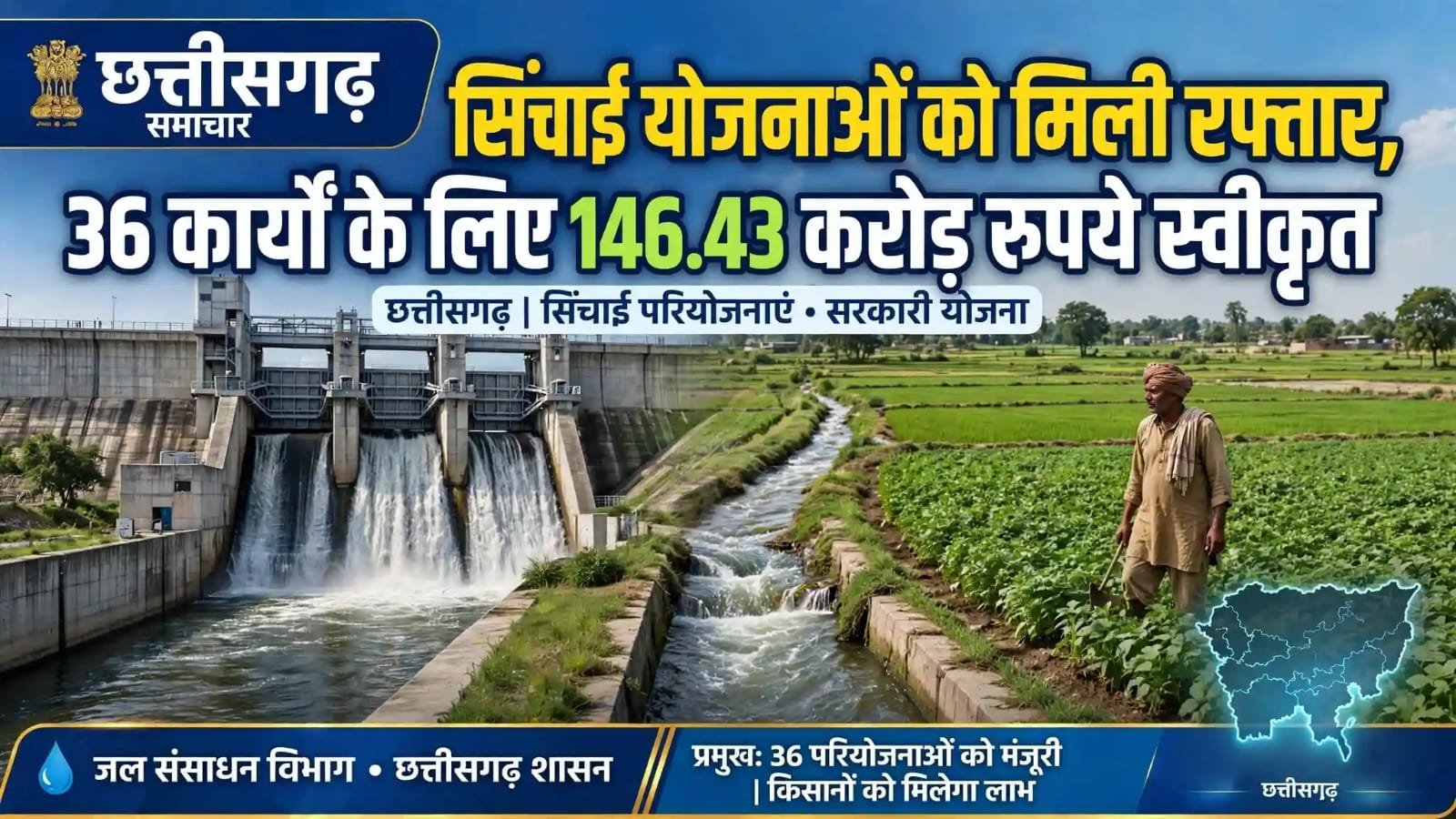 छत्तीसगढ़ में सिंचाई योजनाओं को बड़ी सौगात : 36 कार्यों के लिए 146.43 करोड़ रुपए मंजूर 1 IMG 20260903 WA0032