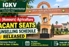 IGKV Releases Counselling Schedule for BSc (Honours) Agriculture Vacant Seats 9 IMG 20260906 WA0025