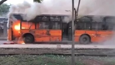 Bus carrying over 30 govt employees catches fire in Nava Raipur, all escape unhurt 4 IMG 20260923 WA0052