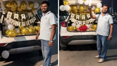 Naib Tehsildar celebrates birthday on road, video goes viral 3 23 10 2026 naib tehsildar vipin patel birthday m
